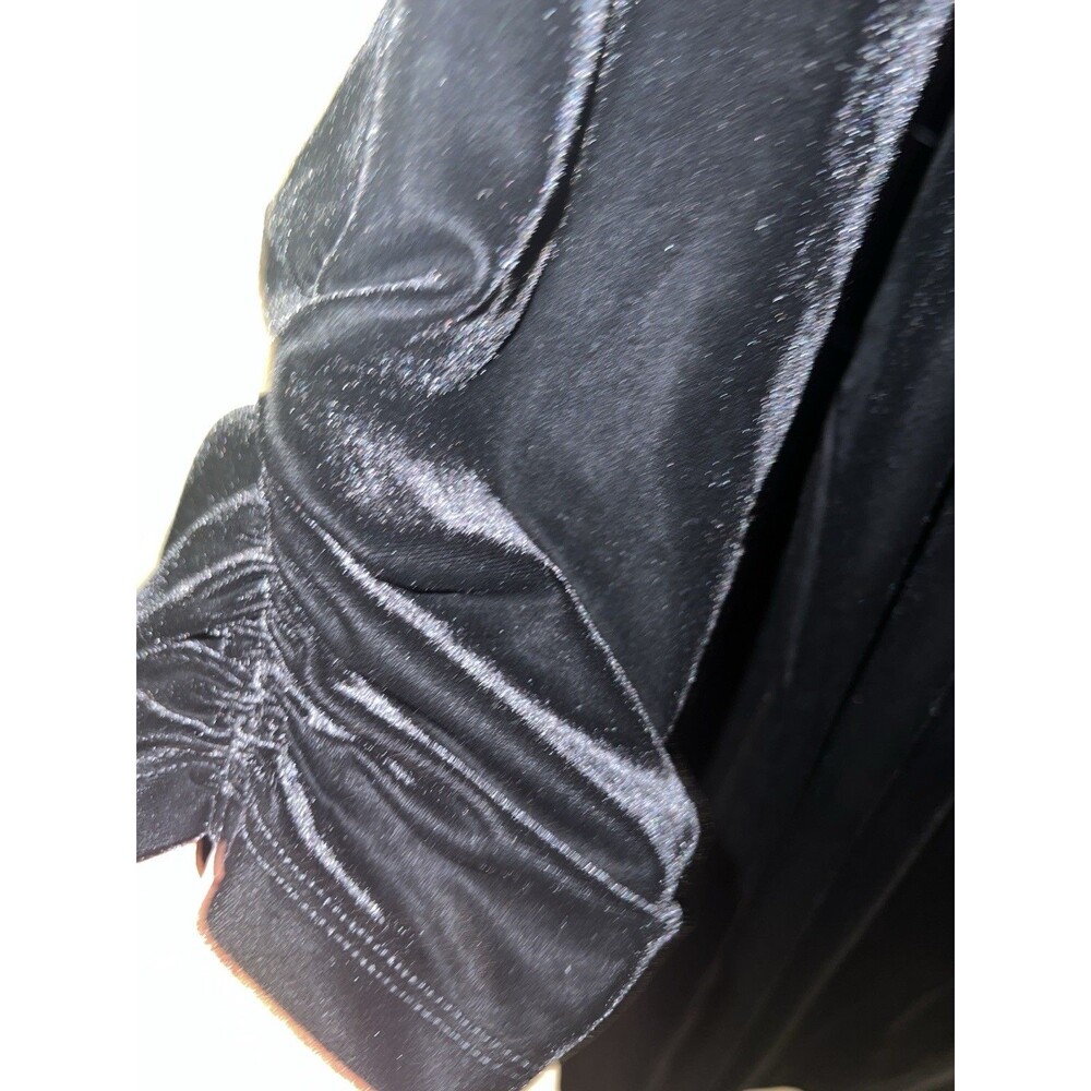 Susan Graver Dress Womens 2X Black Velvet Midi Shift Velour Dark Romantic Soft - Picture 6 of 8